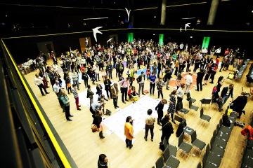 Participants played urban planning game designed by Ekim Tan from Amsterdam.