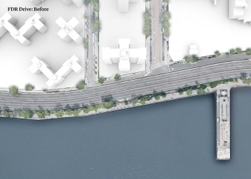 NYC, FDR Drive, Before | Image courtesy of PAU