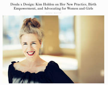 Kiml Holden, founder of Doula x Design. for Madame Architect