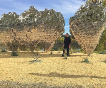 Federico Diaz, Author of “Subtile”, an installation in Riverwalk Park | Photo courtesy of City of West Sacramento