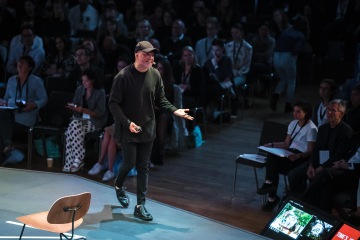 Ravi Naidoo speaking at reSITE 2019 REGENERATE | Photo courtesy of Tomáš Princ