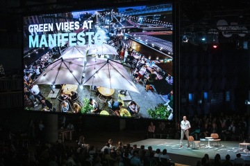 Stanislav Chvála, CEO of Nano Energies speaking at reSITE 2019 REGENERATE | Photo courtesy of Tomáš Princ