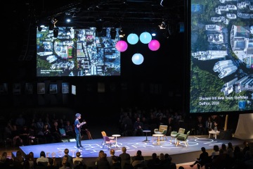 Beatrice Leanza, MAAT Museum during her presentation at reSITE 2019 REGENERATE | Photo courtesy of Tomáš Princ