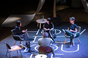 Yoko Choy in discussion with Jee Liu, Jamie Wallace and Beatrice Leanza during the "East Meets West" panel discussion at reSITE 2019 REGENERATE | Photo courtesy of Tomáš Princ