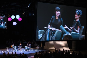 Yoko Choy in discussion with Jee Liu, Jamie Wallace and Beatrice Leanza during the "East Meets West" panel discussion at reSITE 2019 REGENERATE | Photo courtesy of Tomáš Princ