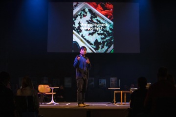 Yosuke Hayano, principal architect for MAD Architects speaking at reSITE | Photo courtesy of Tomáš Princ